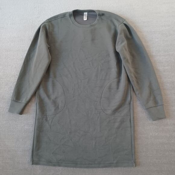 Spanx Air Essentials Sweater Dress Womens M Gray Crew Neck Casual Stretch Pocket - Picture 9 of 9